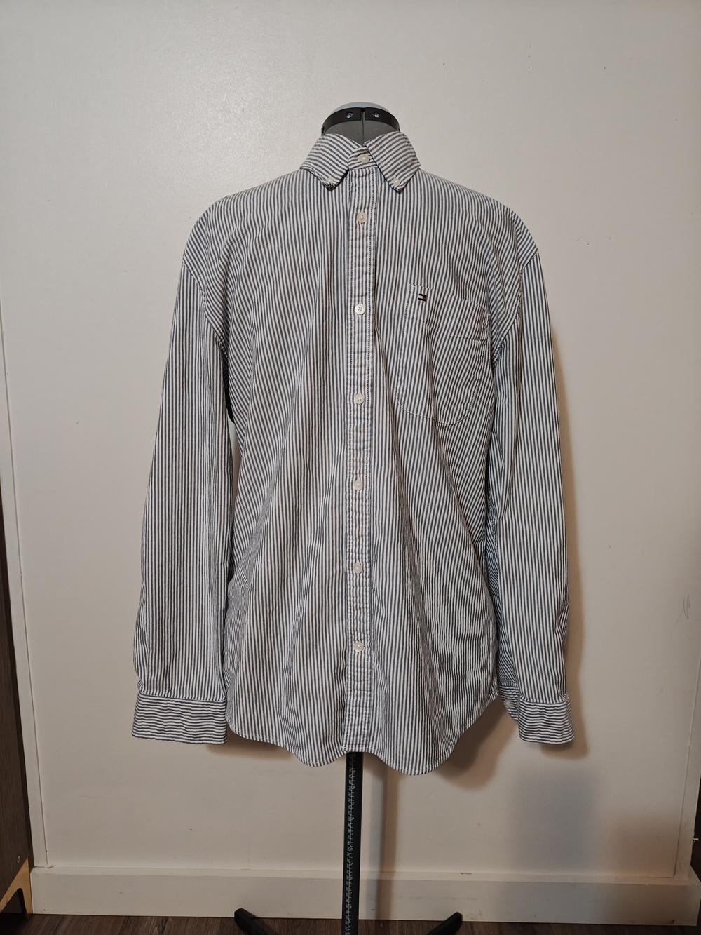 Tommy Hilfiger Men's Navy Stripe Button-Down Shirt
